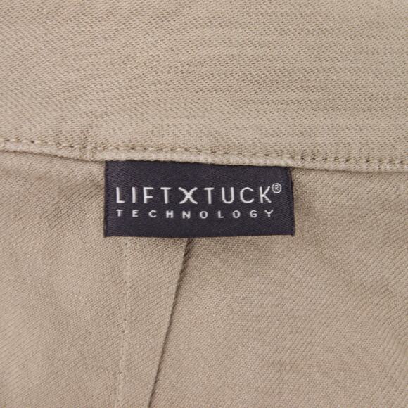 NYDJ Pants Wide Leg Cropped Capri Tan Khaki Linen Blend Plus Size 16W NWT - Picture 10 of 12